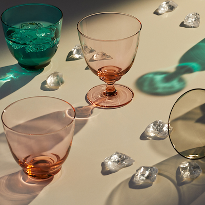 Holmegaard Flow vandglas champagne 35 cl