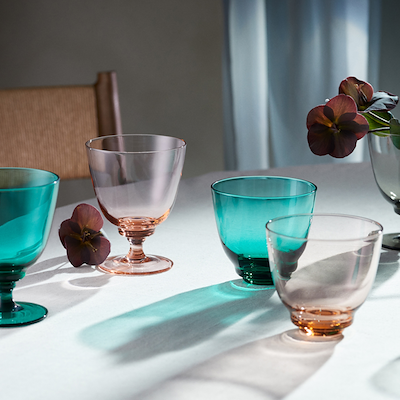 Holmegaard Flow vandglas emerald green 35 cl