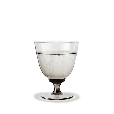 Holmegaard Flow vandglas på fod smoke 35 cl