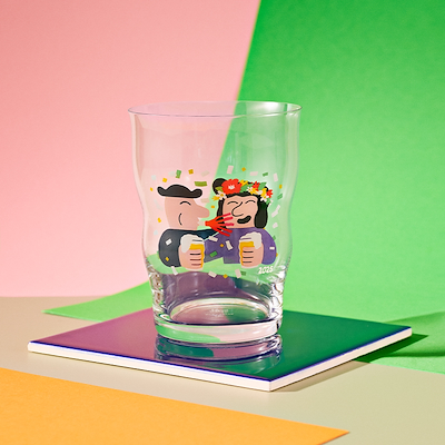 Holmegaard Mikkeller pint ølglas klar 40 cl med dekoration 2025