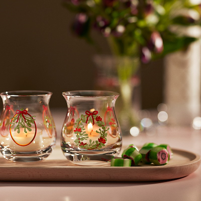 Holmegaard Christmas 2025 julelyslygte H 7,5 cm 2 stk.