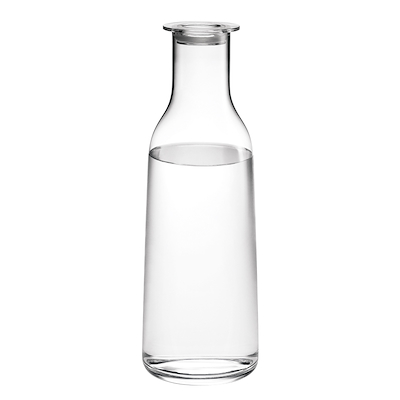 Holmegaard Minima flaske med låg klar glas 0,9 liter