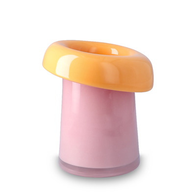 Holmegaard Soma vase orange rosa H16,5 cm