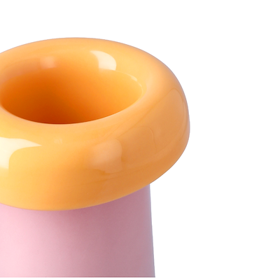 Holmegaard Soma vase orange rosa H16,5 cm