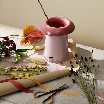 Holmegaard Soma vase rosa/terracotta H 22,5 cm
