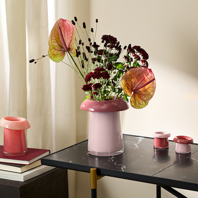 Holmegaard Soma vase rosa/terracotta H 22,5 cm