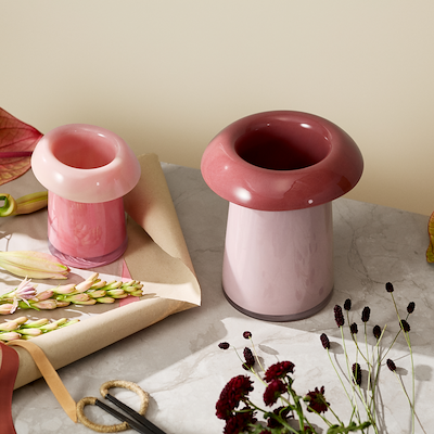 Holmegaard Soma vase rosa/terracotta H 22,5 cm