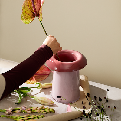 Holmegaard Soma vase rosa/terracotta H 22,5 cm