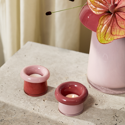 Holmegaard Soma vase rosa/terracotta H 22,5 cm