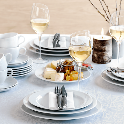 Eva Trio Legio tallerken hvid 22 cm