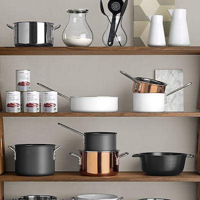 Eva Trio White Line gryde hvid 7 liter