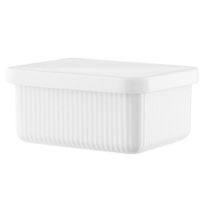 Eva Trio Legio Nova smørboks hvid porcelæm