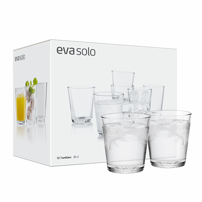 Eva Solo drikkeglas klar glas 25 cl 12 stk.