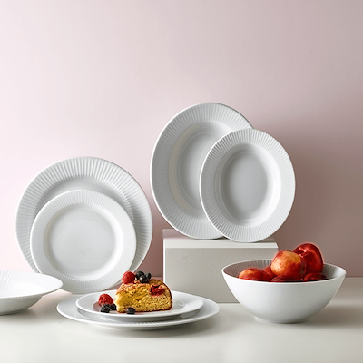 Eva Trio Legio Nova oval tallerken hvid 31 cm