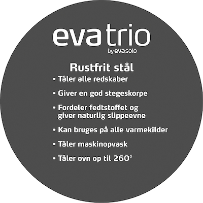 Eva Trio slip-let stegepande rustfrit stål Ø28 cm 