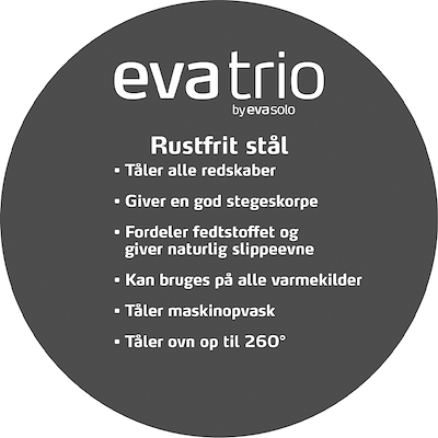 Eva Trio slip-let stegepande rustfrit stål Ø28 cm