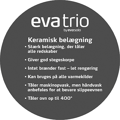 Eva Trio Wok rustfrit stål med keramisk belægning 32 cm
