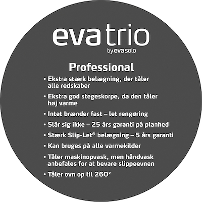 Eva Trio Professional grillstegepande med slip-let 28x28 cm