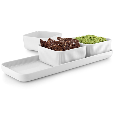 Eva Trio Legio Nova tapas-sæt med fad og tre skåle