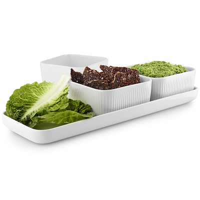 Eva Trio Legio Nova tapas-sæt med fad og tre skåle