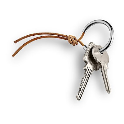 Eva Solo nøglering cognac