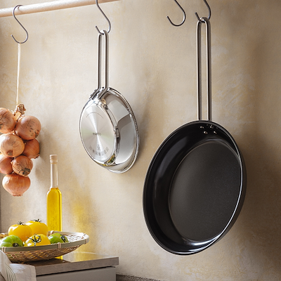 Eva Trio Steel Line stegepande stål Ø30 cm