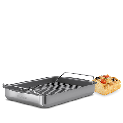 Eva Trio Professionel bradepande med keramisk belægning med rist 35x25 cm