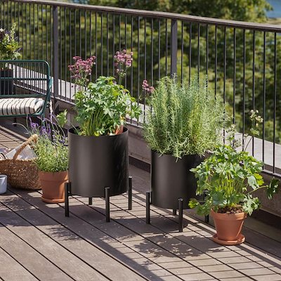 Eva Solo Simply Grow potteskjuler sort Ø32x37 cm aluminium