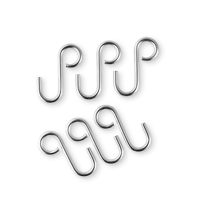 Eva Trio S-kroge 6 stk. rustfrit stål