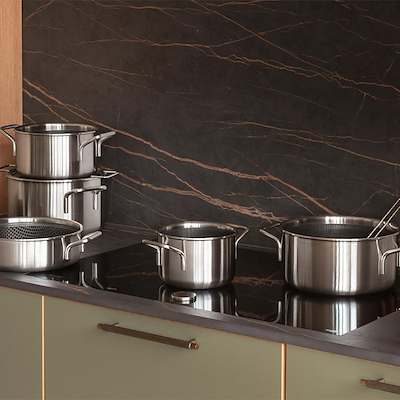 Eva Trio Multi Mosaic gryde stål 4,8 liter Ø24 cm keramisk belægning