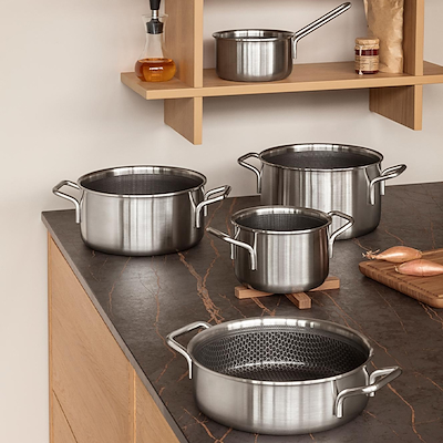 Eva Trio Multi Mosaic gryde stål 4,8 liter Ø24 cm keramisk belægning