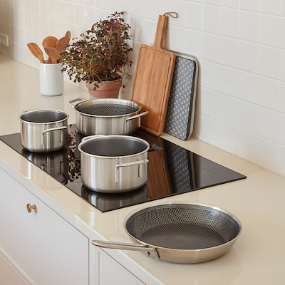 Eva Trio Multi Mosaic gryde stål 4,8 liter Ø24 cm keramisk belægning