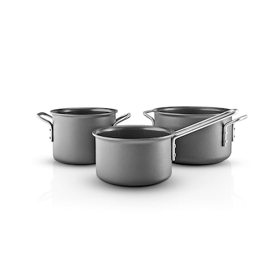 Eva Trio Grey Line grydesæt grå 3 stk 1,8 liter, 2,5 liter, 3,8 liter