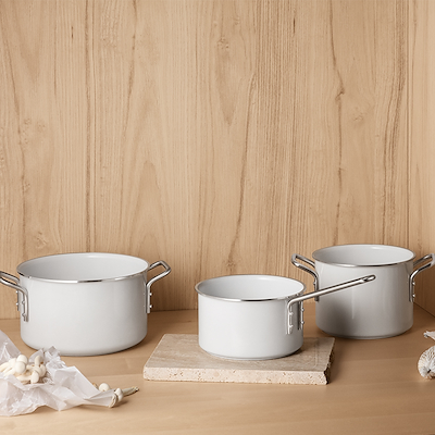 Eva Trio White Line kasserolle keramisk belægning 1,8 liter