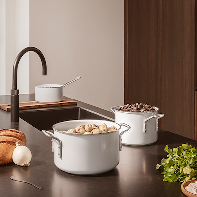 Eva Trio White Line gryde keramisk belægning 2,5 liter