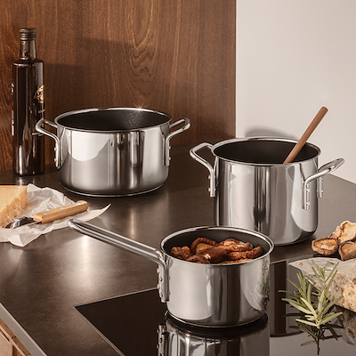 Eva Trio Recycled Stainless Steel gryde med keramisk Slip-Let® belægning 2,2 liter