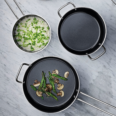 Eva Trio Stainless Steel keramisk sauterpande Ø24 cm