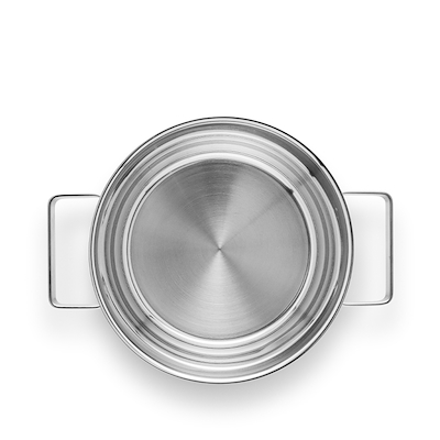 Eva Trio Recycled Stainless Steel grydesæt stål 1,1 + 2,2 + 3,6 liter