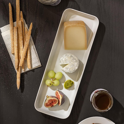 Eva Trio Legio Nova serveringsfad hvid 37x13 cm