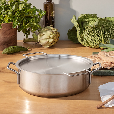 Eva Trio tallerkenlåg rustfrit stål Ø28 cm