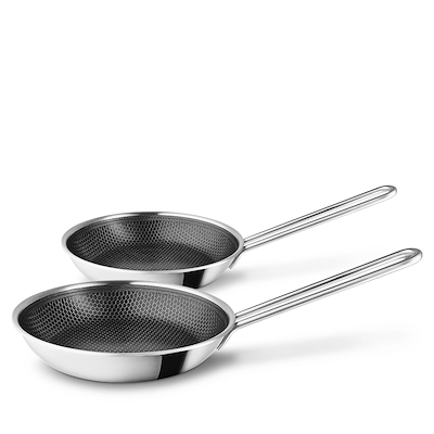 Eva Trio Multi Mosaic recycled pandesæt med keramisk Slip-Let® belægning Ø24+28 cm