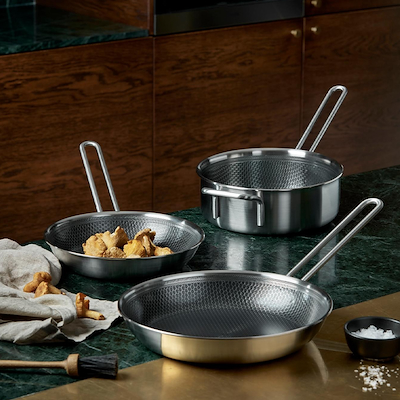 Eva Trio Multi Mosaic recycled stegepande med keramisk Slip-Let® belægning  Ø24 cm