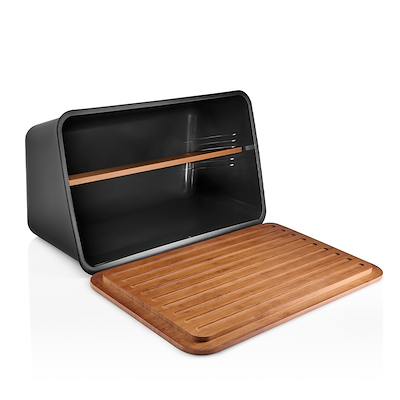 Eva Solo Nordic Kitchen brødboks med bambuslåg og skærebræt sort