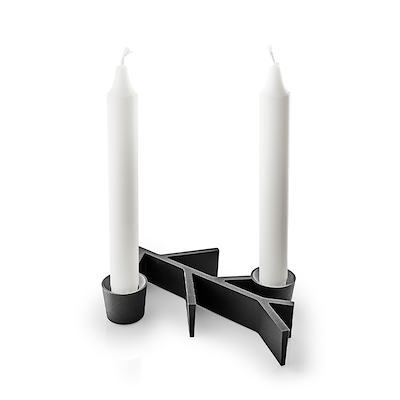 Eva Solo Twig lysestage sort 12x18 cm