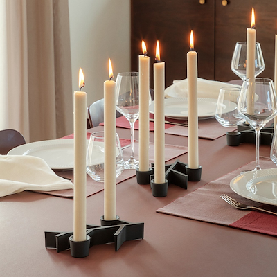 Eva Solo Twig lysestage sort 12x18 cm