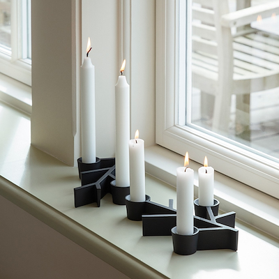 Eva Solo Twig lysestage sort 14x20 cm