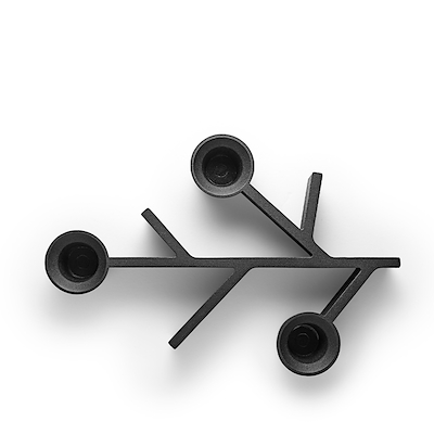 Eva Solo Twig lysestage sort 14x20 cm