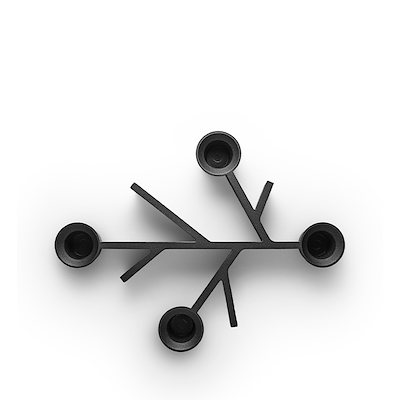 Eva Solo Twig lysestage sort 18x23 cm