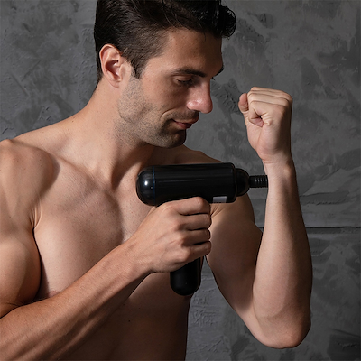 Melissa genopladelig massagepistol inkl. 4 hoveder