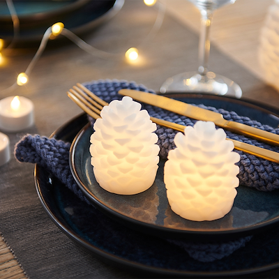 Sirius Clara kogle hvid H7 cm 2 stk.